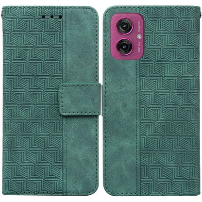 For Motorola Moto G55 5G Case Geometry Pattern Leather Wallet Phone Cover