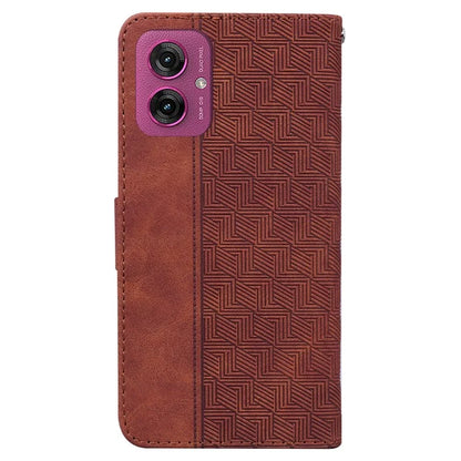 For Motorola Moto G55 5G Case Geometry Pattern Leather Wallet Phone Cover