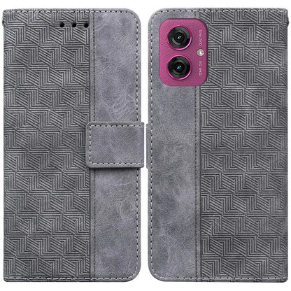 For Motorola Moto G55 5G Case Geometry Pattern Leather Wallet Phone Cover