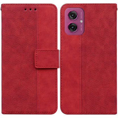 For Motorola Moto G55 5G Case Geometry Pattern Leather Wallet Phone Cover