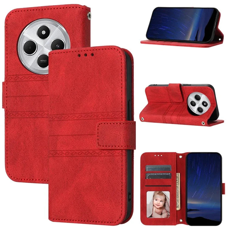 For Xiaomi Redmi 14C 4G Case Wallet PU Leather Imprinted Pattern Phone Cover