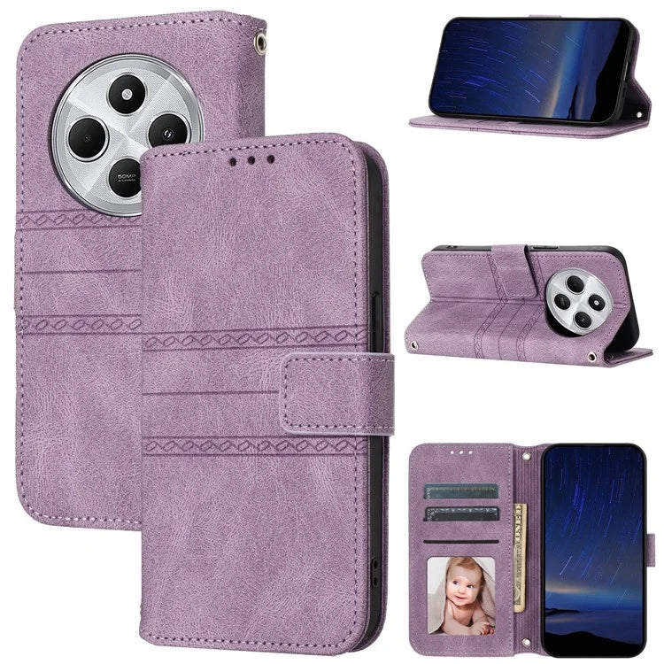 For Xiaomi Redmi 14C 4G Case Wallet PU Leather Imprinted Pattern Phone Cover