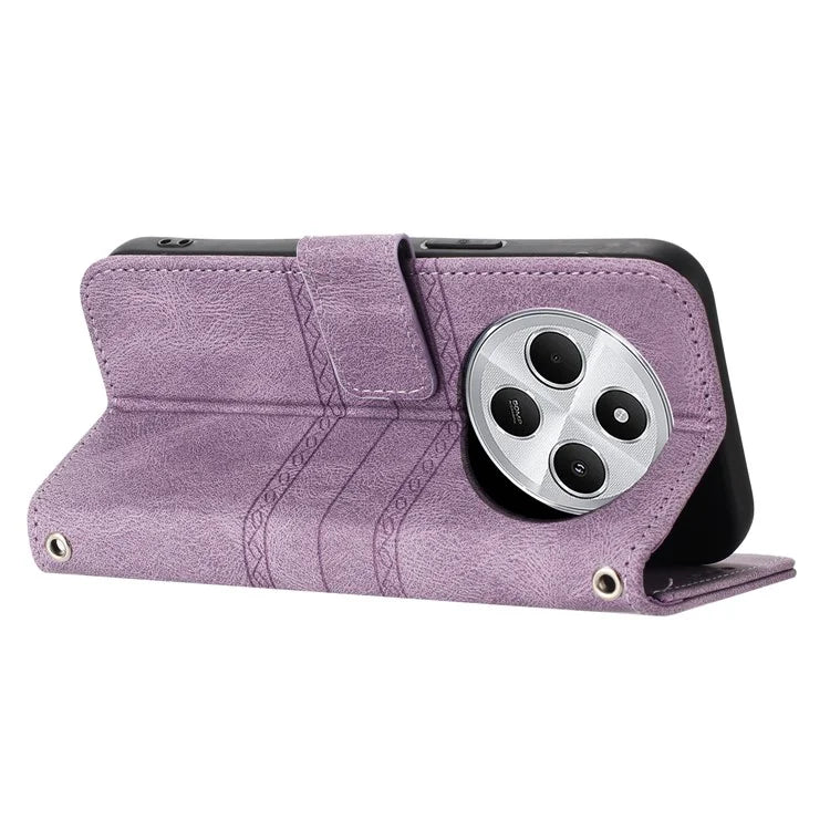 For Xiaomi Redmi 14C 4G Case Wallet PU Leather Imprinted Pattern Phone Cover