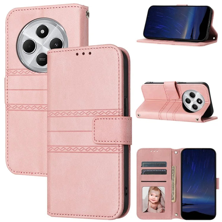 For Xiaomi Redmi 14C 4G Case Wallet PU Leather Imprinted Pattern Phone Cover
