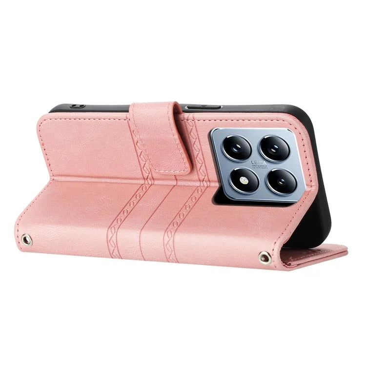 For Xiaomi 14T Case Wallet PU Leather Imprinted Pattern Phone Cover
