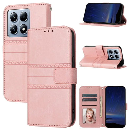 For Xiaomi 14T Pro Case Wallet PU Leather Imprinted Pattern Phone Cover