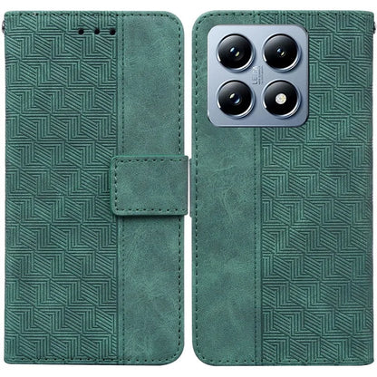 For Xiaomi 14T Pro Case Geometry Pattern Leather Wallet Phone Cover