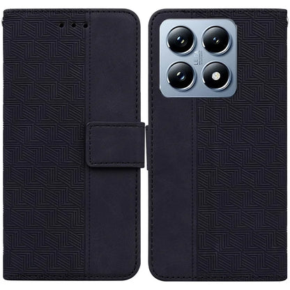 For Xiaomi 14T Pro Case Geometry Pattern Leather Wallet Phone Cover
