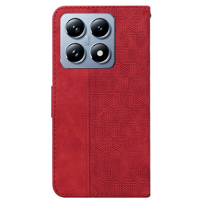 For Xiaomi 14T Pro Case Geometry Pattern Leather Wallet Phone Cover