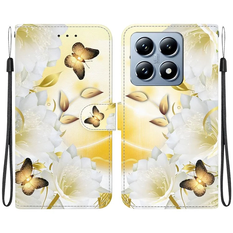 For Xiaomi 14T Pro Wallet Phone Case Anti-Drop Leather Flip Cover Pattern Printing