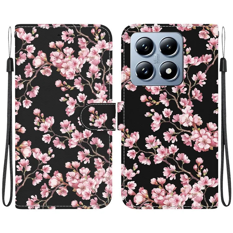 For Xiaomi 14T Pro Wallet Phone Case Anti-Drop Leather Flip Cover Pattern Printing