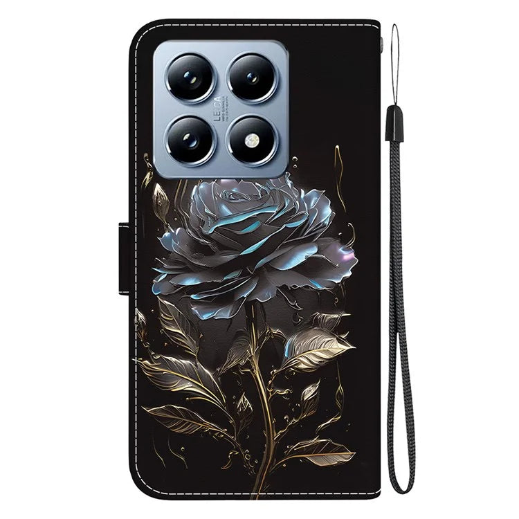 For Xiaomi 14T Pro Wallet Phone Case Anti-Drop Leather Flip Cover Pattern Printing