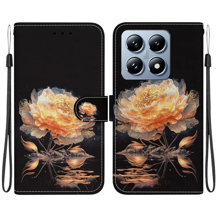 For Xiaomi 14T Pro Wallet Phone Case Anti-Drop Leather Flip Cover Pattern Printing