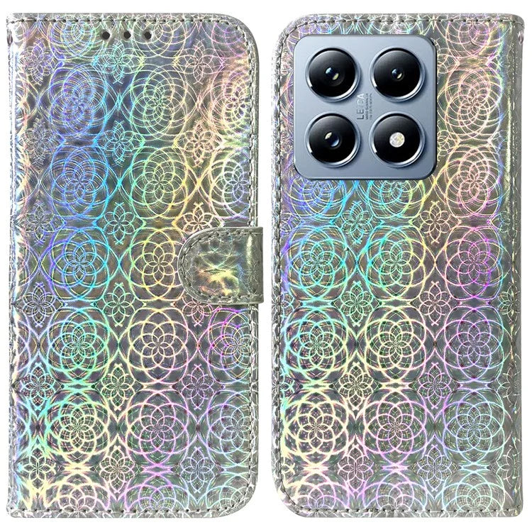 For Xiaomi 14T Pro Stand Case Dazzling Flower Leather Phone Cover