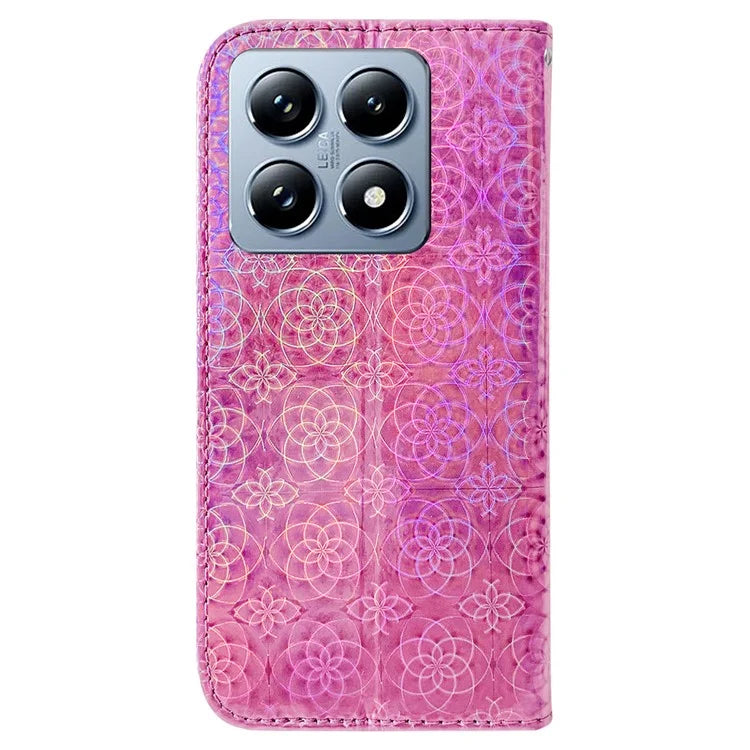 For Xiaomi 14T Pro Stand Case Dazzling Flower Leather Phone Cover