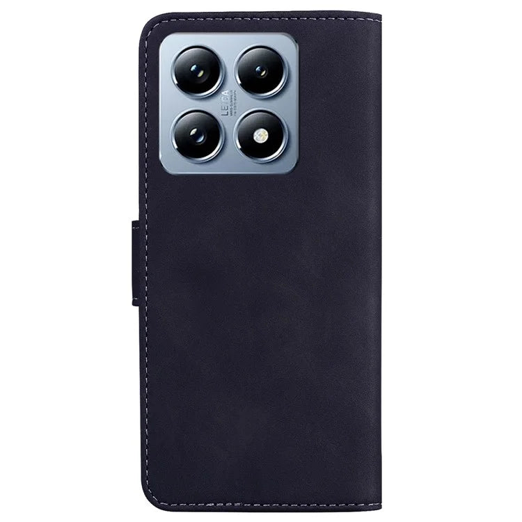 For Xiaomi 14T Pro Case Solid Color Leather Wallet Phone Cover