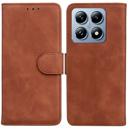 For Xiaomi 14T Pro Case Solid Color Leather Wallet Phone Cover
