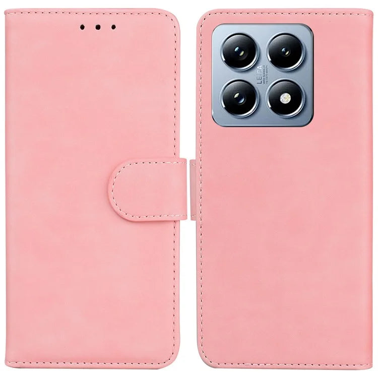 For Xiaomi 14T Pro Case Solid Color Leather Wallet Phone Cover