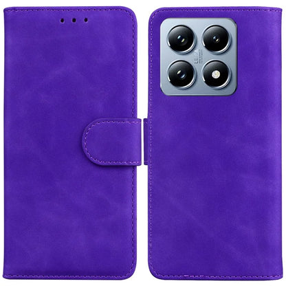 For Xiaomi 14T Pro Case Solid Color Leather Wallet Phone Cover