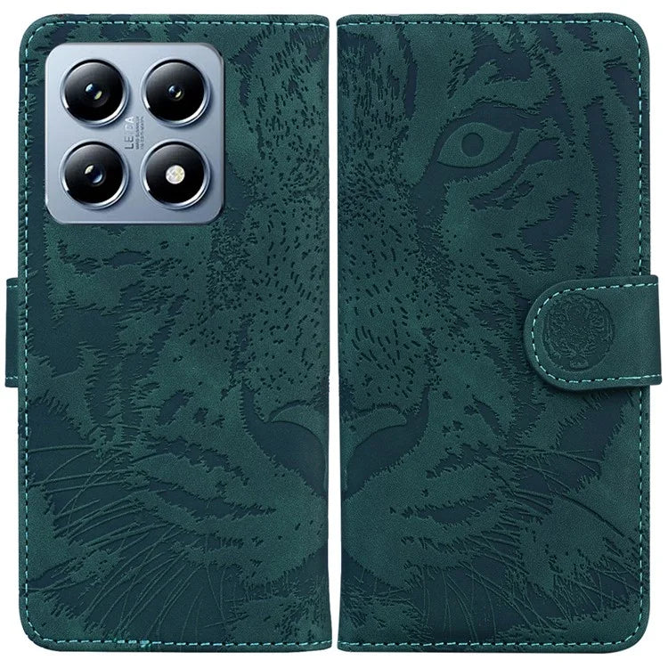 For Xiaomi 14T Pro Case Tiger Imprint Leather Wallet Phone Cover