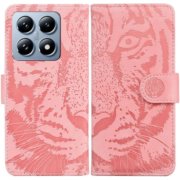 For Xiaomi 14T Pro Case Tiger Imprint Leather Wallet Phone Cover