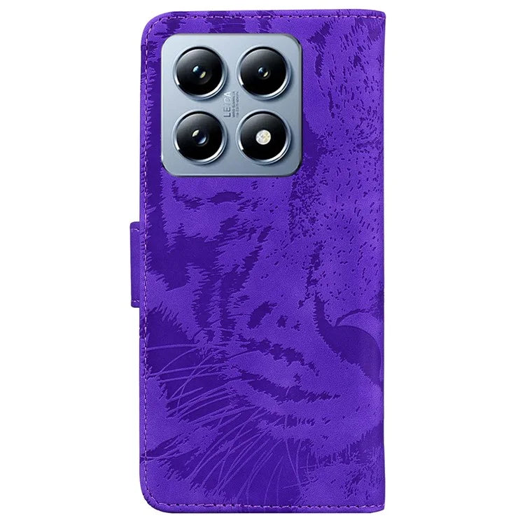 For Xiaomi 14T Pro Case Tiger Imprint Leather Wallet Phone Cover