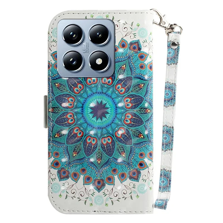 For Xiaomi 14T Pro Case Pattern Printing Leather Wallet Phone Cover