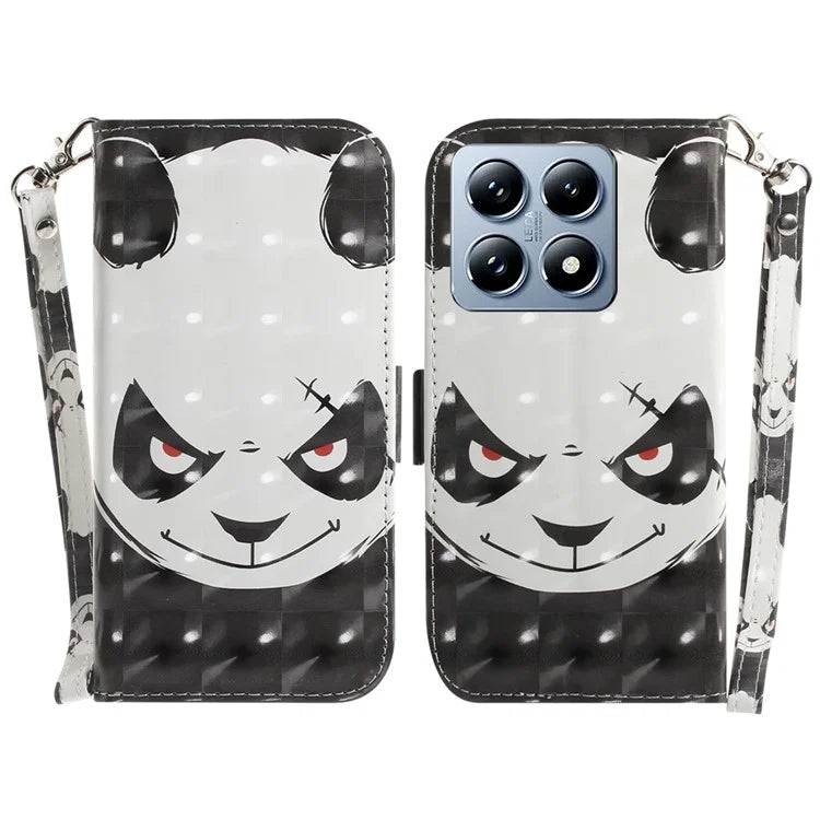 For Xiaomi 14T Pro Case Pattern Printing Leather Wallet Phone Cover