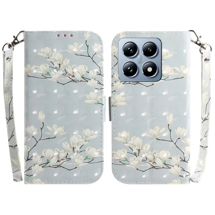 For Xiaomi 14T Pro Case Pattern Printing Leather Wallet Phone Cover