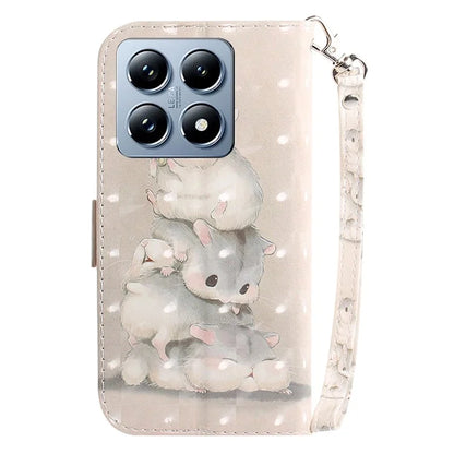 For Xiaomi 14T Pro Case Pattern Printing Leather Wallet Phone Cover
