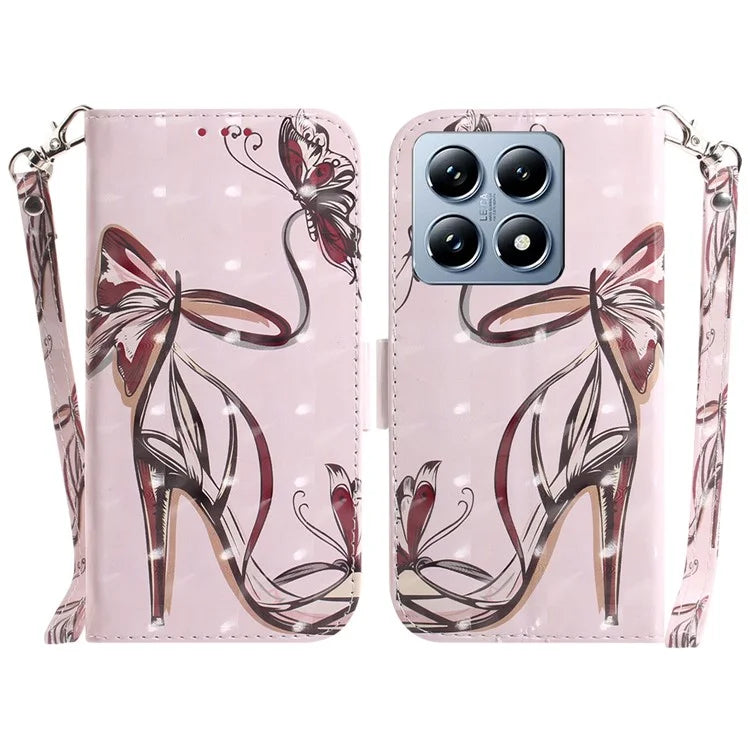 For Xiaomi 14T Pro Case Pattern Printing Leather Wallet Phone Cover
