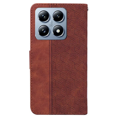 For Xiaomi 14T Case Geometry Pattern Leather Wallet Phone Cover