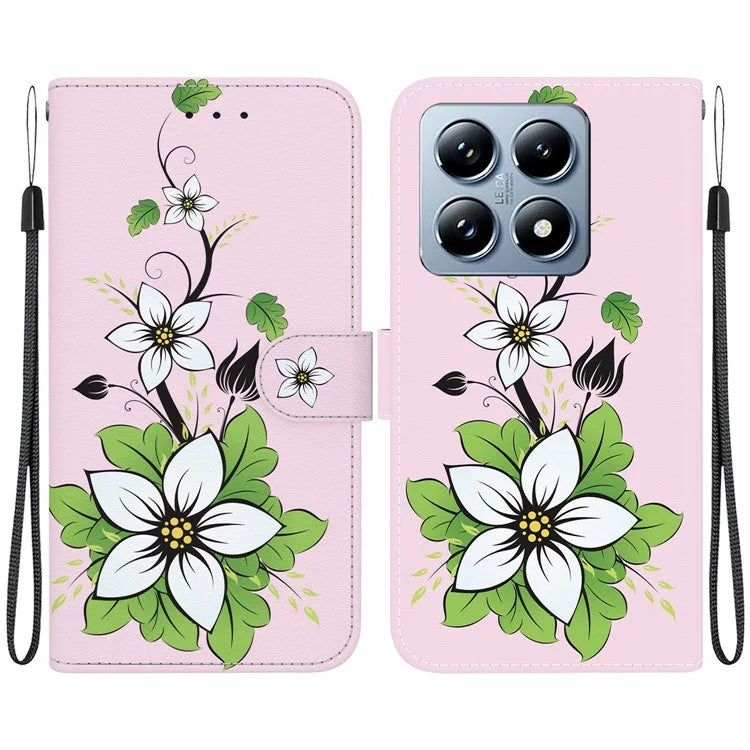For Xiaomi 14T Wallet Phone Case Anti-Drop Leather Flip Cover Pattern Printing