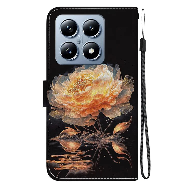 For Xiaomi 14T Wallet Phone Case Anti-Drop Leather Flip Cover Pattern Printing