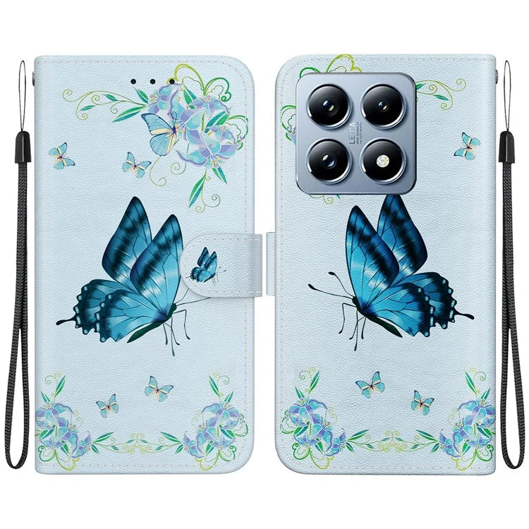 For Xiaomi 14T Wallet Phone Case Anti-Drop Leather Flip Cover Pattern Printing