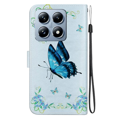 For Xiaomi 14T Wallet Phone Case Anti-Drop Leather Flip Cover Pattern Printing