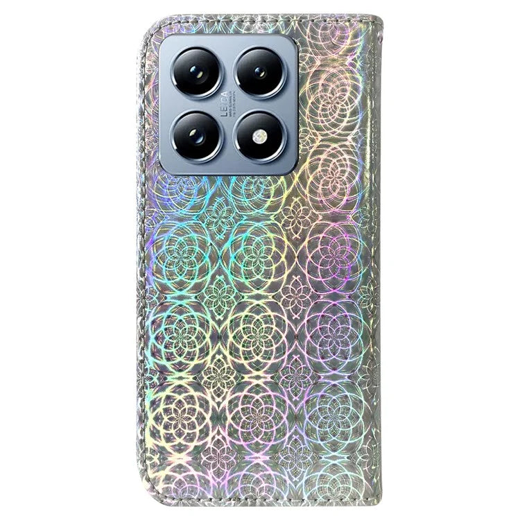 For Xiaomi 14T Stand Case Dazzling Flower Leather Phone Cover