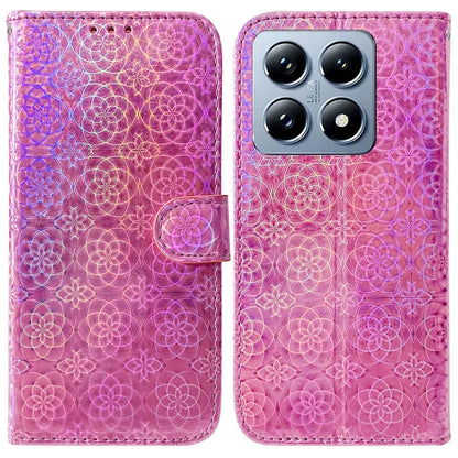 For Xiaomi 14T Stand Case Dazzling Flower Leather Phone Cover