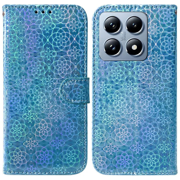 For Xiaomi 14T Stand Case Dazzling Flower Leather Phone Cover