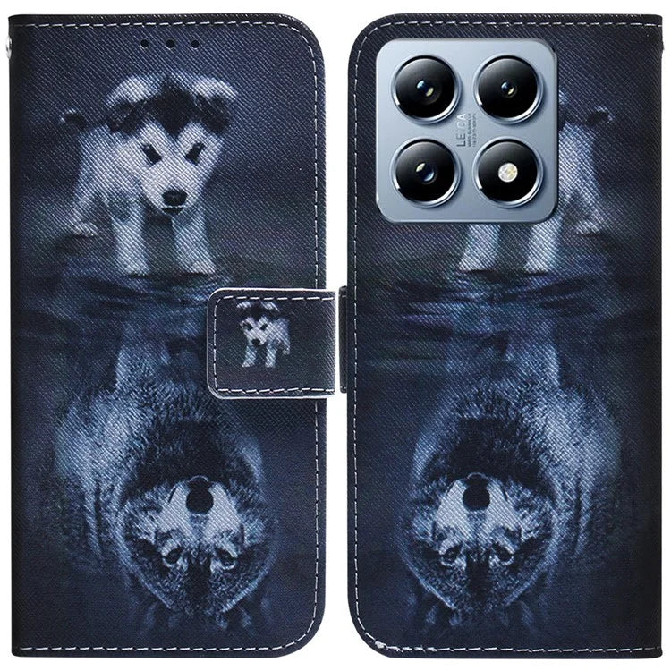 For Xiaomi 14T Wallet Case Pattern Print Leather Phone Cover