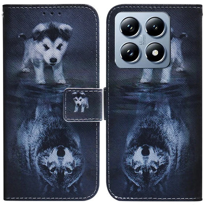 For Xiaomi 14T Wallet Case Pattern Print Leather Phone Cover