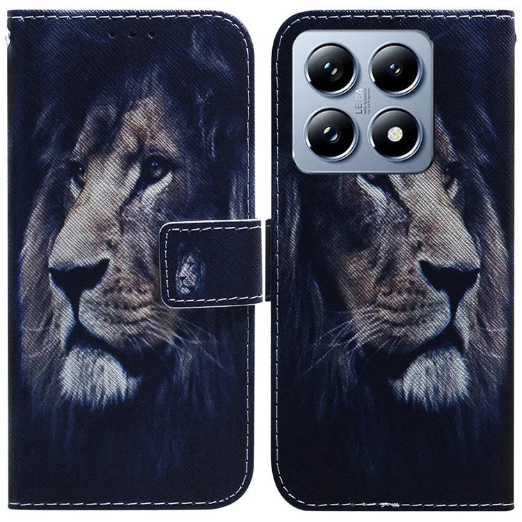 For Xiaomi 14T Wallet Case Pattern Print Leather Phone Cover