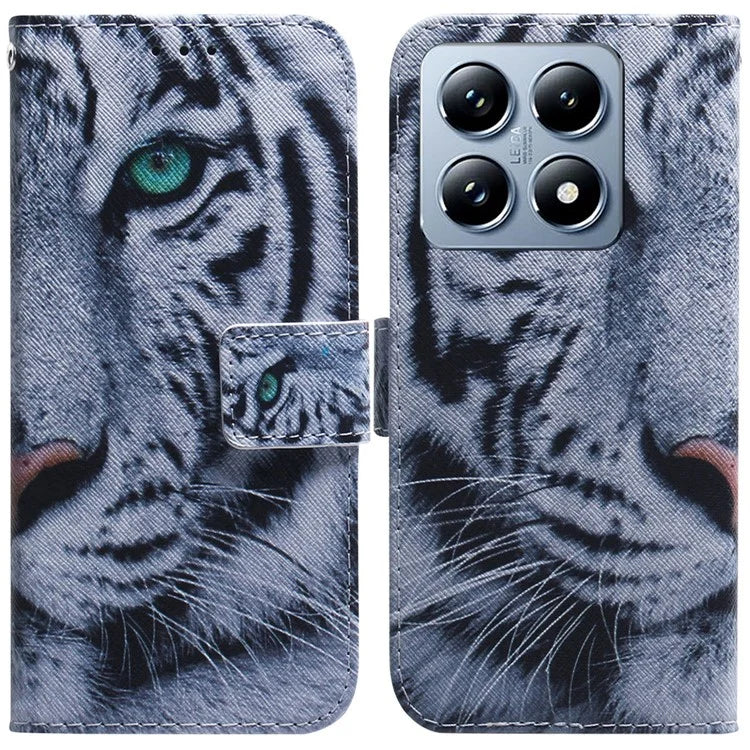 For Xiaomi 14T Wallet Case Pattern Print Leather Phone Cover