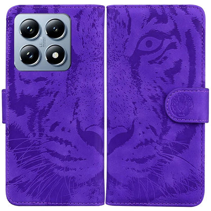 For Xiaomi 14T Case Tiger Imprint Leather Wallet Phone Cover