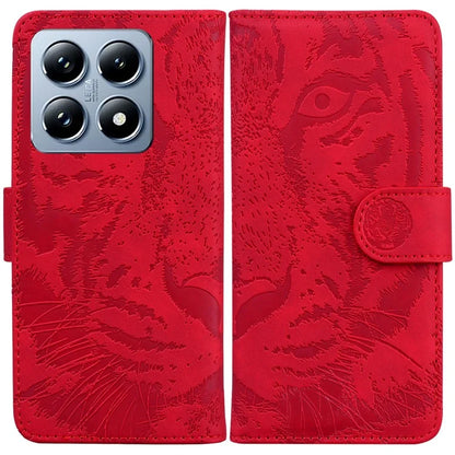 For Xiaomi 14T Case Tiger Imprint Leather Wallet Phone Cover