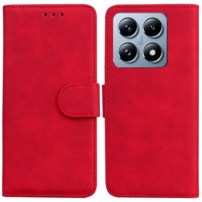 For Xiaomi 14T Case Solid Color Leather Wallet Phone Cover