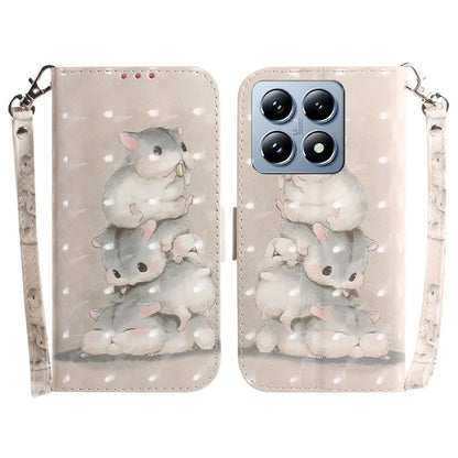 For Xiaomi 14T Case Pattern Printing Leather Wallet Phone Cover