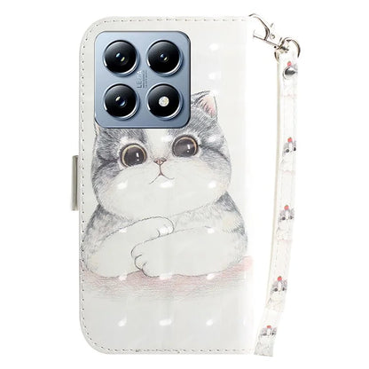 For Xiaomi 14T Case Pattern Printing Leather Wallet Phone Cover