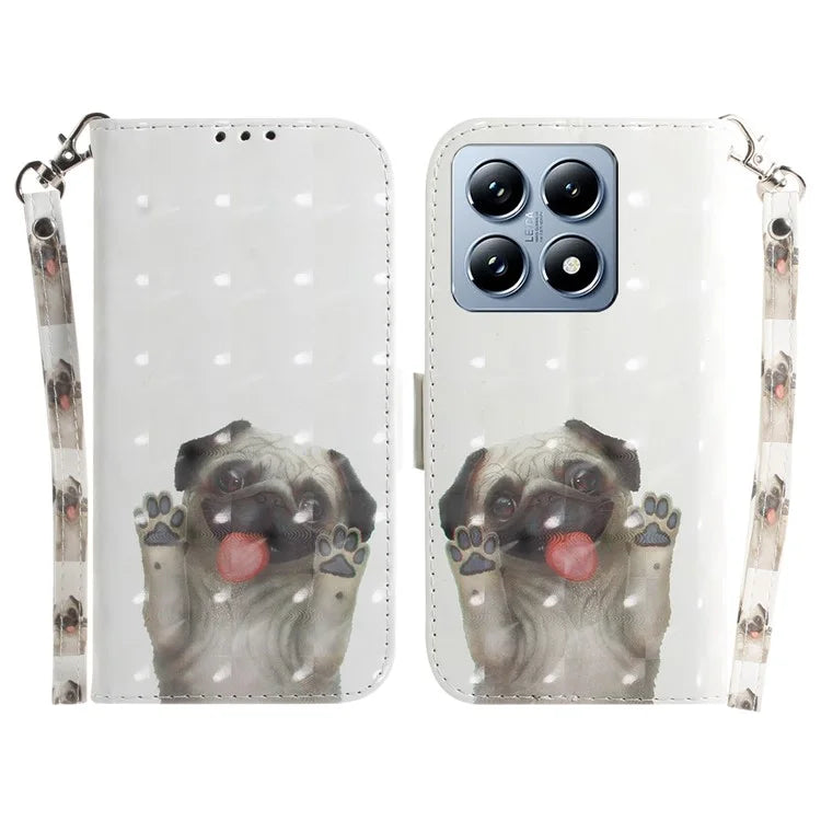 For Xiaomi 14T Case Pattern Printing Leather Wallet Phone Cover