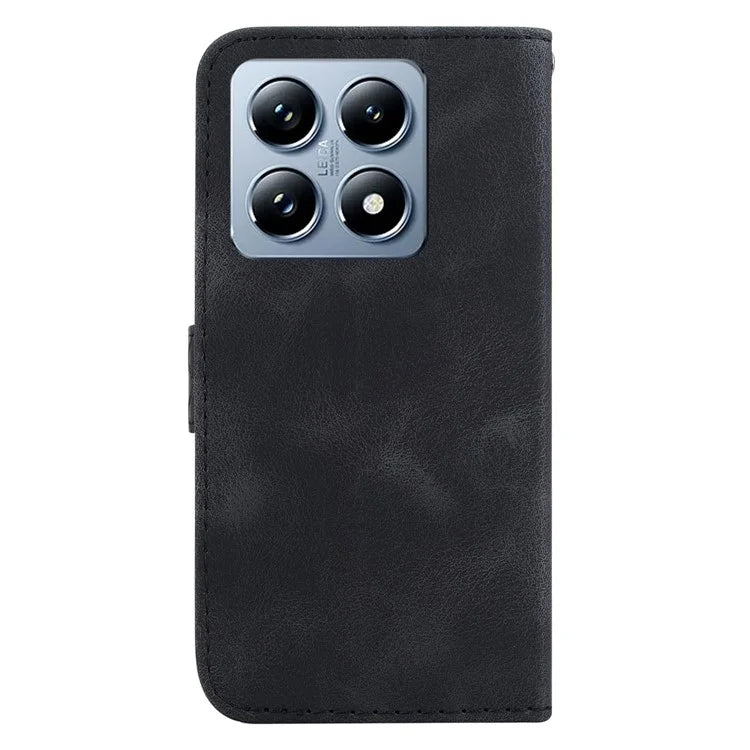 For Xiaomi 14T Stand Case 7-Shaped Pattern Imprint Leather Phone Cover